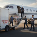 Priority catering delivery with insulated meal containers for private jet