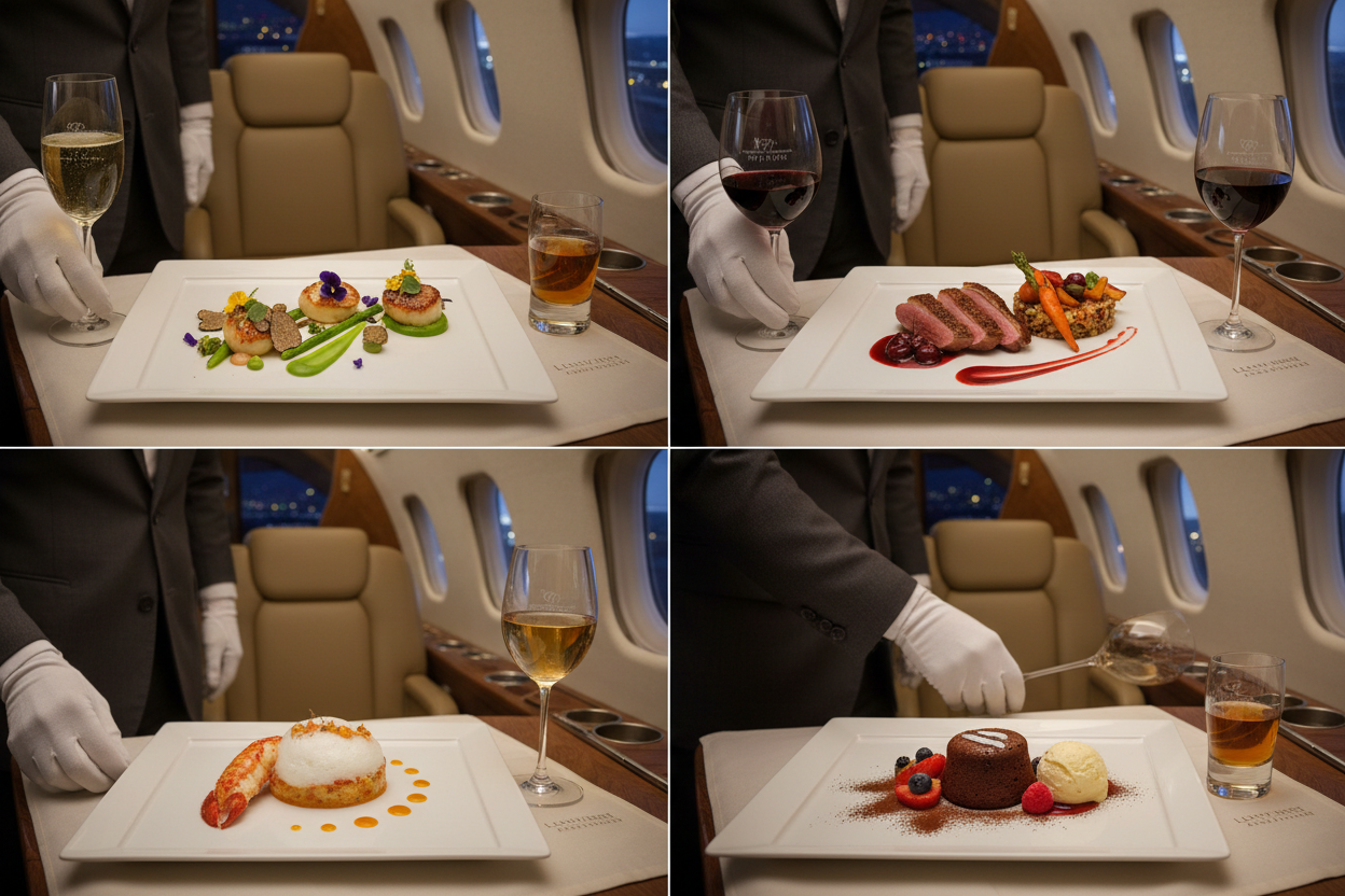 Exclusive signature tasting menu with artistic plating and wine pairings