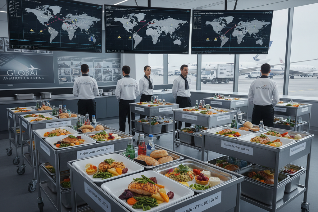 Coordinated multi-destination catering service with fresh meals for multiple flight legs