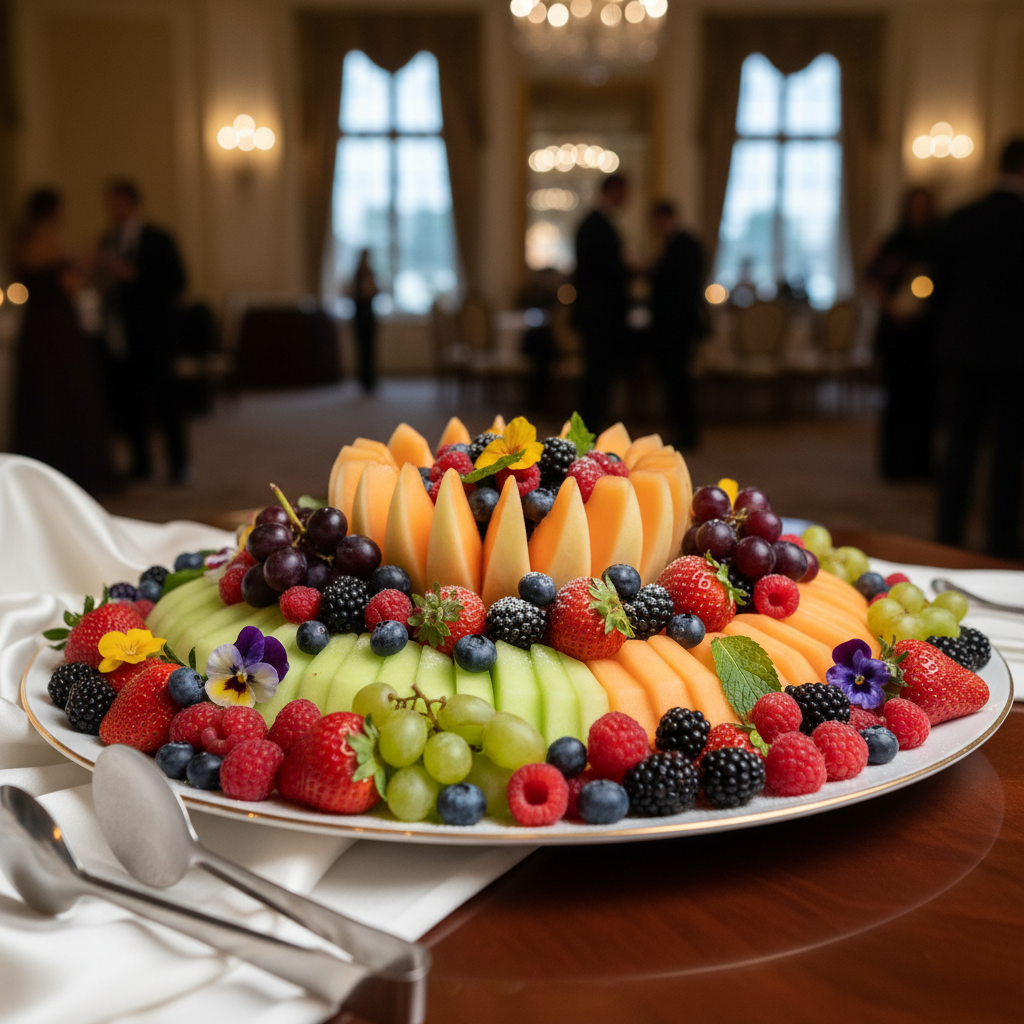 Fresh fruit platter with seasonal selections