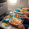 Family-friendly in-flight catering with kid-approved meals and colorful snacks